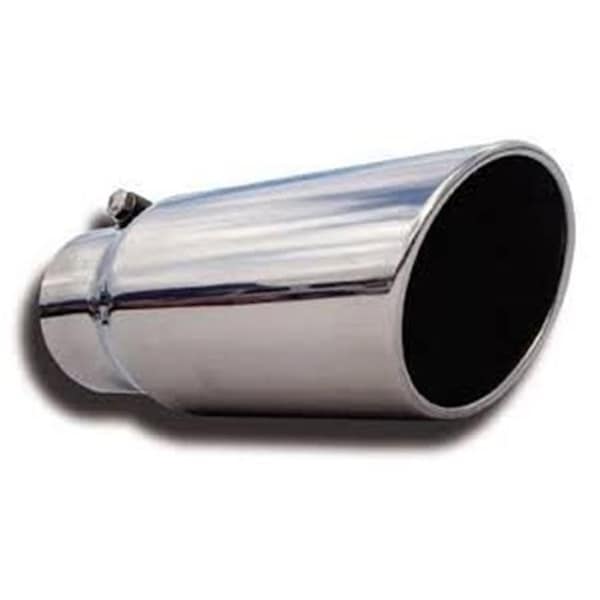 Different Trends Different Trends DTEBQ9-405012RSL 4 x 12 in. Slant Diesel Series Round Rolled Edge Angle Cut Bolt-On Exhaust Tip DTEBQ9-405012RSL - main